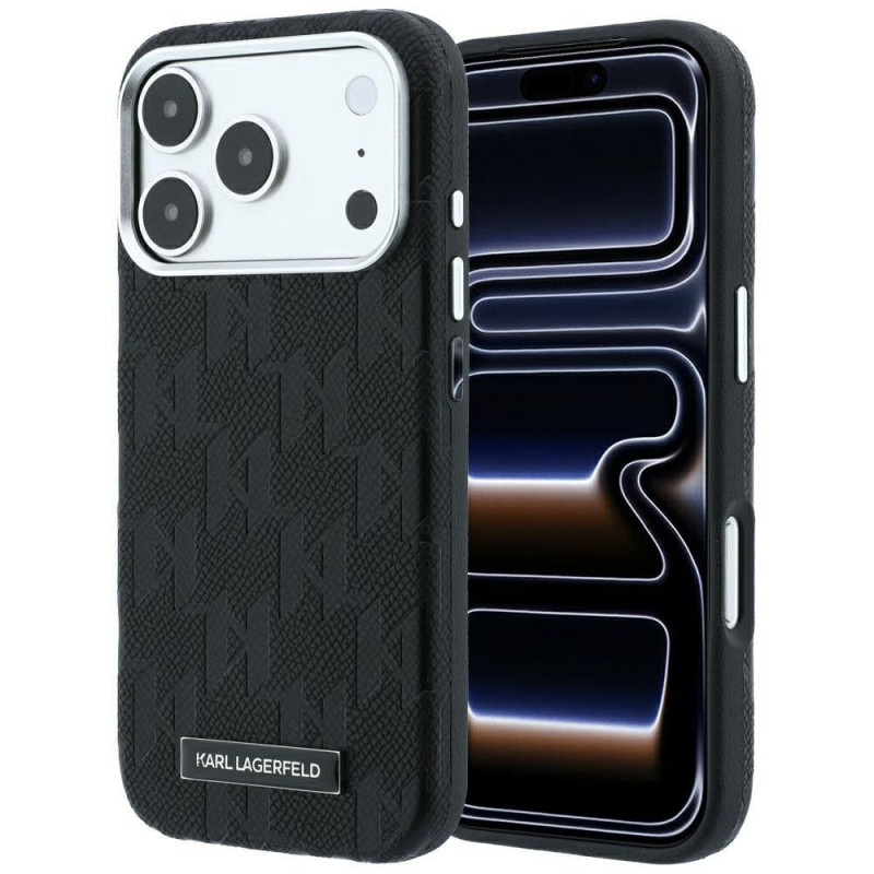 KARL LAGERFELD case for IPHONE 18 Pro/17 Pro compatible with MagSafe (Mono Resin Logo) black