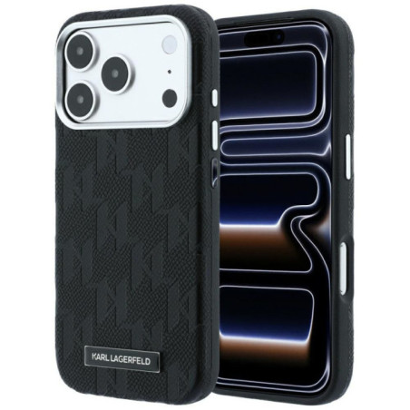 KARL LAGERFELD case for IPHONE 18 Pro/17 Pro compatible with MagSafe (Mono Resin Logo) black