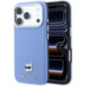 KARL LAGERFELD case for IPHONE 18 Pro/ 17 Pro compatible with MagSafe (Grained Choupette Head Metal) light blue KARL LAGERFELD case for IPHONE 18 Pro/ 17 Pro compatible with MagSafe (Grained Choupette Head Metal) light blue