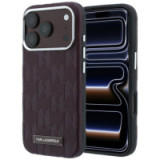 KARL LAGERFELD case for IPHONE 18 Pro/17 Pro compatible with MagSafe (Mono Resin Logo) burgundy