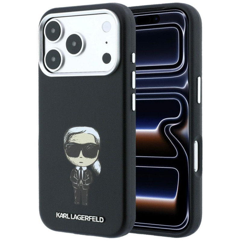 KARL LAGERFELD case for IPHONE 18 Pro/ 17 Pro compatible with MagSafe (Smooth Ikonik Sketch) black KARL LAGERFELD case for IPHONE 18 Pro/ 17 Pro compatible with MagSafe (Smooth Ikonik Sketch) black