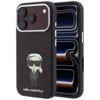 KARL LAGERFELD case for IPHONE 18 Pro Max/ 17 Pro Max compatible with MagSafe (Smooth Ikonik Sketch) burgundy