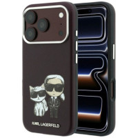 KARL LAGERFELD case for IPHONE 18 Pro /17 Pro compatible with MagSafe (Bodies Sketch) burgudny