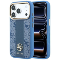 Case for IPHONE 18 Pro Max/17 Pro Max compatible with MagSafe (Stripe Round and Classic Logos 4G) light blue