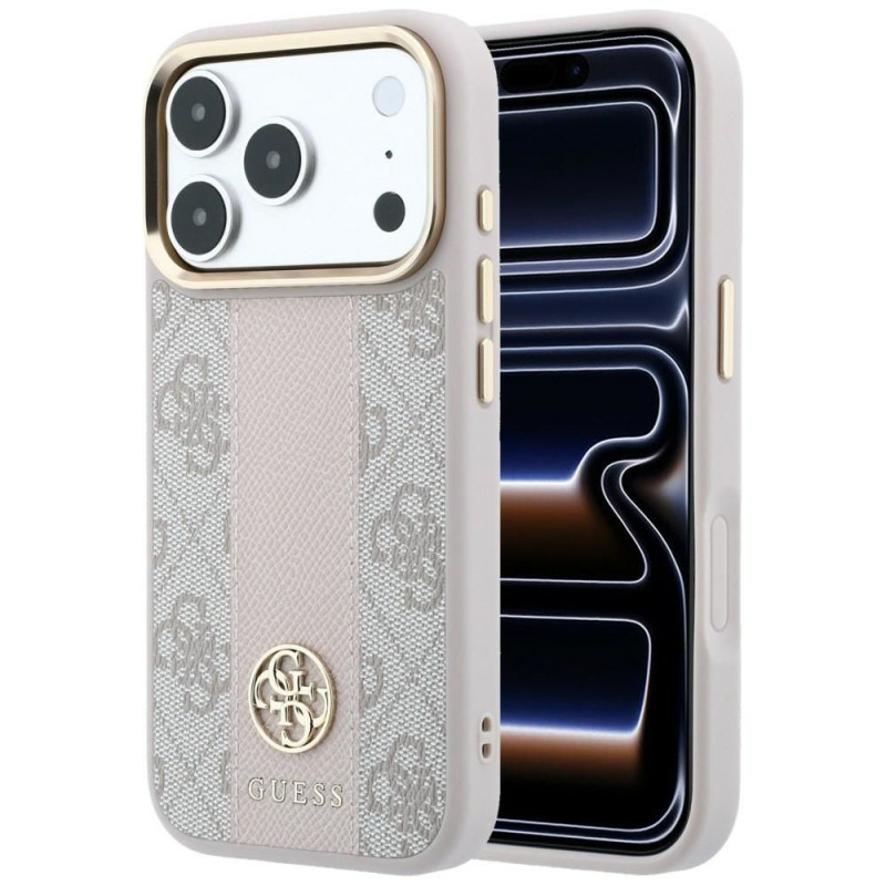 Case for IPHONE 18 Pro Max/17 Pro max compatible with MagSafe (Stripe Round and Classic Logos 4G) pink Case for IPHONE 18 Pro Max/17 Pro max compatible with MagSafe (Stripe Round and Classic Logos 4G) pink