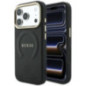 Case for IPHONE 18 Pro Max/17 Pro Max compatible with MagSafe (Saffiano Peony Ring) black