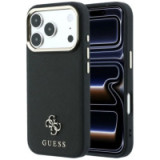 Case for IPHONE 18 Pro Max/17 Pro Max compatible with MagSafe (Saffiano Small 4G & Classic Logo) black