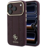 Case for IPHONE 18 Pro Max/17 Pro Max compatible with MagSafe (Stripe Peony 4G Logo) burgundy