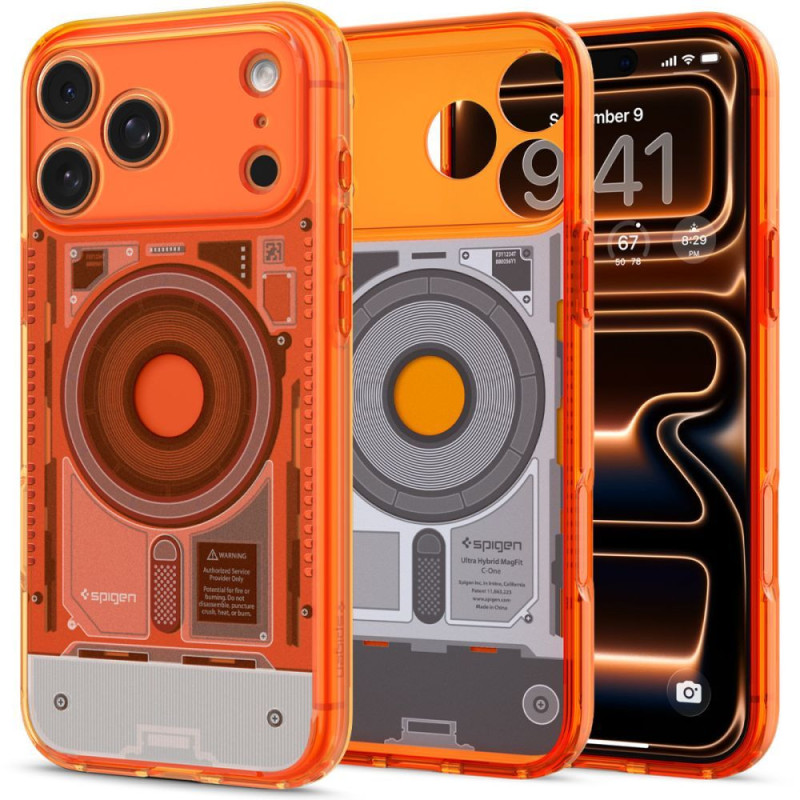 SPIGEN case ULTRA HYBRID compatible with MagSafe for IPHONE 17 Pro/18 Pro c-one tangerine SPIGEN case ULTRA HYBRID compatible with MagSafe for IPHONE 17 Pro/18 Pro c-one tangerine