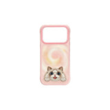 NIMMY case BIG EYED LYING RAGDOLL CAT compatible with MagSafe for IPHONE 18 Pro/17 Pro pink
