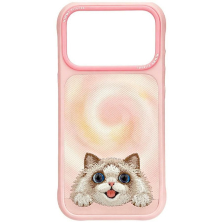 NIMMY case BIG EYED LYING RAGDOLL CAT compatible with MagSafe for IPHONE 18 Pro Max/17 Pro Max pink