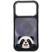 NIMMY case BIG EYED LYING GIANT PANDA compatible with MagSafe for IPHONE 18 Pro/17 Pro black