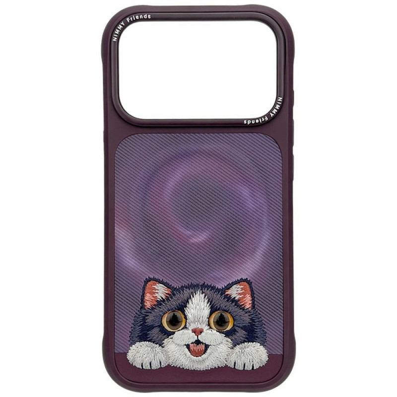 NIMMY case BIG EYED LYING CREAM CAT compatible with MagSafe for IPHONE 18 Pro Max/17 Pro Max purple NIMMY case BIG EYED LYING CREAM CAT compatible with MagSafe for IPHONE 18 Pro Max/17 Pro Max purple
