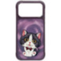 NIMMY case BIG EYED CREAM CAT for IPHONE 18 Pro/17 Pro purple NIMMY case BIG EYED CREAM CAT for IPHONE 18 Pro/17 Pro purple