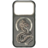 NIMMY case MAGNETIC FANTASY ANIMAL DRAGON compatible with MagSafe for IPHONE 18 Pro/17 Pro grey
