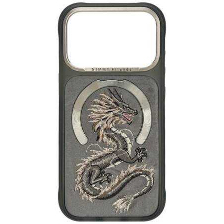 NIMMY case MAGNETIC FANTASY ANIMAL DRAGON compatible with MagSafe for IPHONE 18 Pro Max/17 Pro Max grey
