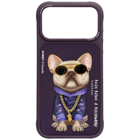 NIMMY case GLASSES COOL DOG for IPHONE 18 Pro Max/17 Pro Max purple