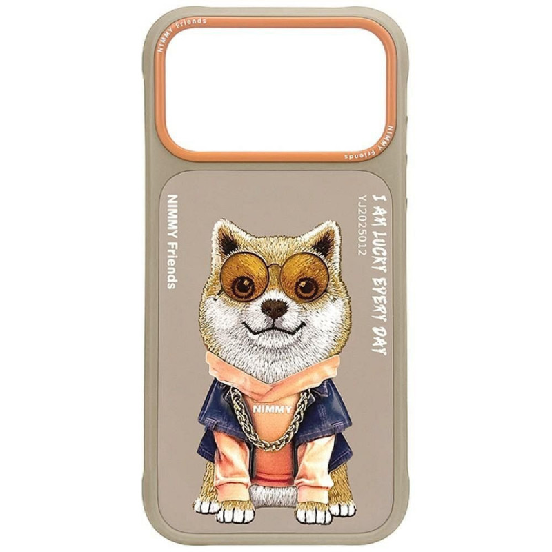 NIMMY case GLASSES COOL DOG for IPHONE 18 Pro/17 Pro beige NIMMY case GLASSES COOL DOG for IPHONE 18 Pro/17 Pro beige