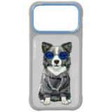 NIMMY case GLASSES COOL DOG for IPHONE 18 Pro/17 Pro grey