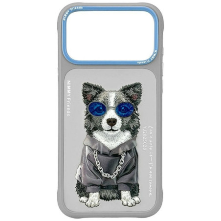 NIMMY case GLASSES COOL DOG for IPHONE 18 Pro Max/17 Pro Max grey