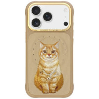 NIMMY case LUCKY FASHION CAT compatible with MagSafe for IPHONE 18 Pro Max/17 Pro Max brown