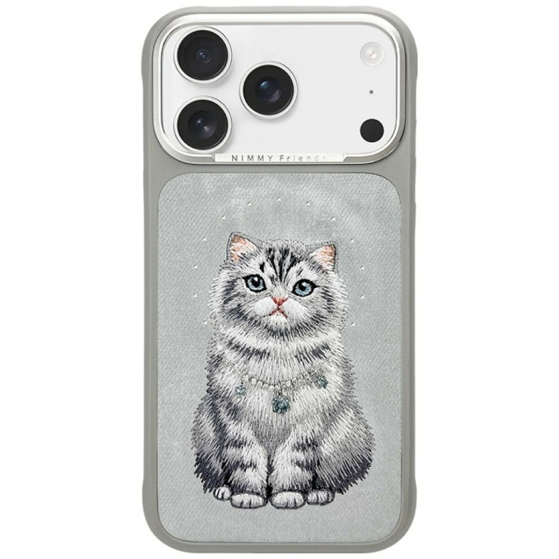 NIMMY case LUCKY FASHION CAT compatible with MagSafe for IPHONE 18 Pro/17 Pro grey