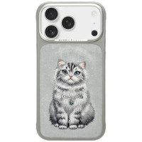 NIMMY case LUCKY FASHION CAT compatible with MagSafe for IPHONE 18 Pro Max/17 Pro Max grey