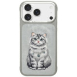 NIMMY case LUCKY FASHION CAT compatible with MagSafe for IPHONE 18 Pro Max/17 Pro Max grey