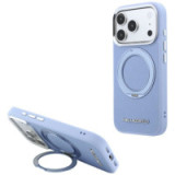 KARL LAGERFELD case for IPHONE 18 Pro/17 Pro compatible with MagSafe (Saffiano Classic Logo) light blue