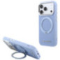 KARL LAGERFELD case for IPHONE 18 Pro Max/17 Pro Max compatible with MagSafe (Saffiano Classic Logo) light blue
