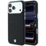 BMW case for IPHONE 18 Pro Max/17 Pro Max compatible with MagSafe (Sign Deboss Quilted Metal Logo) black