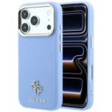 Case for IPHONE 18 Pro Max/17 Pro Max compatible with MagSafe (Saffiano Small 4G & Classic Logo) light blue