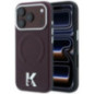 KARL LAGERFELD case for IPHONE 18 Pro Max/17 Pro Max compatible with MagSafe (Grained Embossed Ring & Kameo Logo) burgund