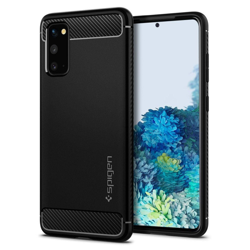 SPIGEN Rugged Armor Backcase schwarz für Samsung G980 Galaxy S20