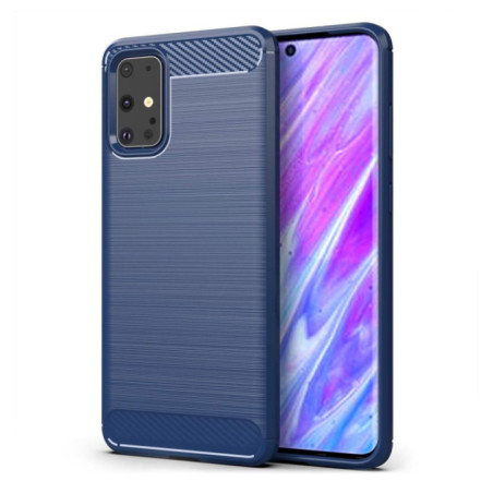 TPU CASE CARBON/BLUE für Samsung G980 Galaxy S20