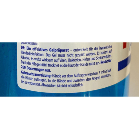 500ml Hand Gel Handdesinfektion Desinfektion Haut Hygiene-Gel Händedesinfektion