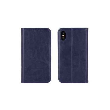 FLIPCASE WALLET ECHTLEDER navyblau für Apple iPhone 12 mini
