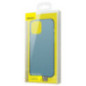 Baseus Frosted Glass Case Hard case with a flexible frame navyblue für iPhone 12 Pro / iPhone 12