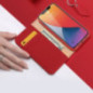 FLIPCASE DUX DUCIS Wish Genuine Leather Bookcase red für iPhone 12| iPhone 12 Pro