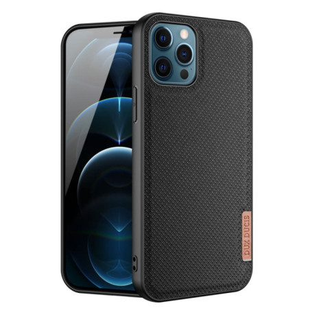 Dux Ducis Fino case covered with nylon material for iPhone 12 Pro / iPhone 12 black