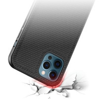 Dux Ducis Fino case covered with nylon material for iPhone 12 Pro / iPhone 12 black