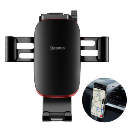 BASEUS GRAVITY BLACK METAL Kfz-Halterung zum Kleben auf Armaturenbrett (mit Flexarm)