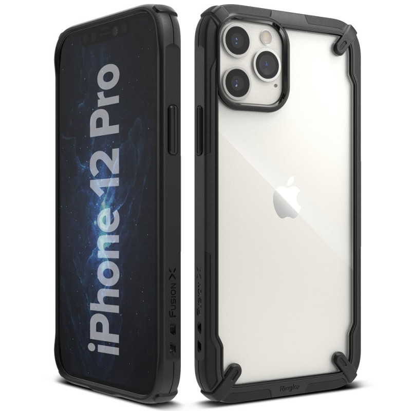 Ringke Fusion X durable PC Case black with TPU Bumper für Apple iPhone 12| iPhone 12 Pro (FUAP0024)