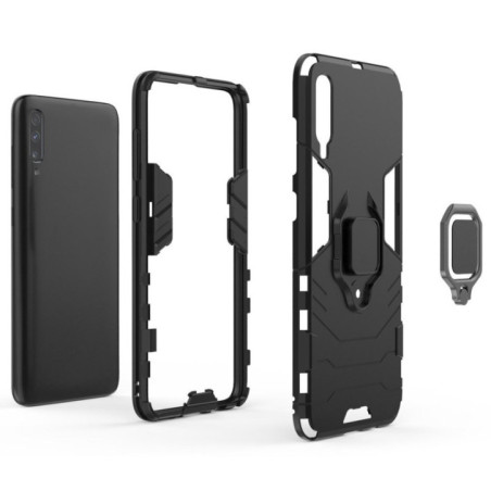 SILIKON ARMOR RING CASE schwarz für Samsung A125 Galaxy A12| M127 Galaxy M12
