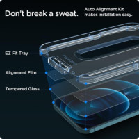 TEMPERED GLASS SPIGEN EZ FIT / 2-PACK für Apple iPHONE 12 PRO MAX