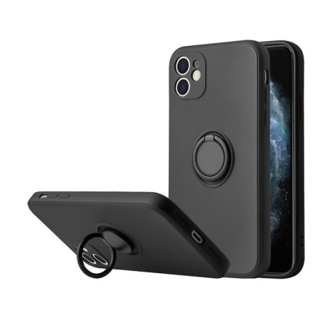 SILIKON-CASE mit Ringhalter schwarz für Samsung A136 Galaxy A13 5G