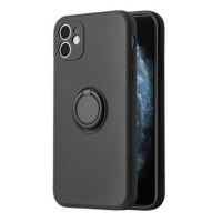 SILIKON-CASE mit Ringhalter schwarz für Samsung A136 Galaxy A13 5G
