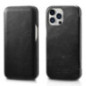 iCARER CURVED EDGE FOLIO ECHTLEDER schwarz für Apple iPhone 13 Pro