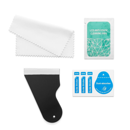 10er PACK MONTAGESET 4-teilig für Displayschutz (Staubabsorber + antistatisches Reinigungstuch + Feuchttuch + Werkzeug)