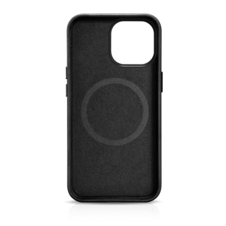 iCarer Oil Wax Premium Leather Case Magnetic Leather Case with MagSafe Black für Apple iPhone 14 Pro Max